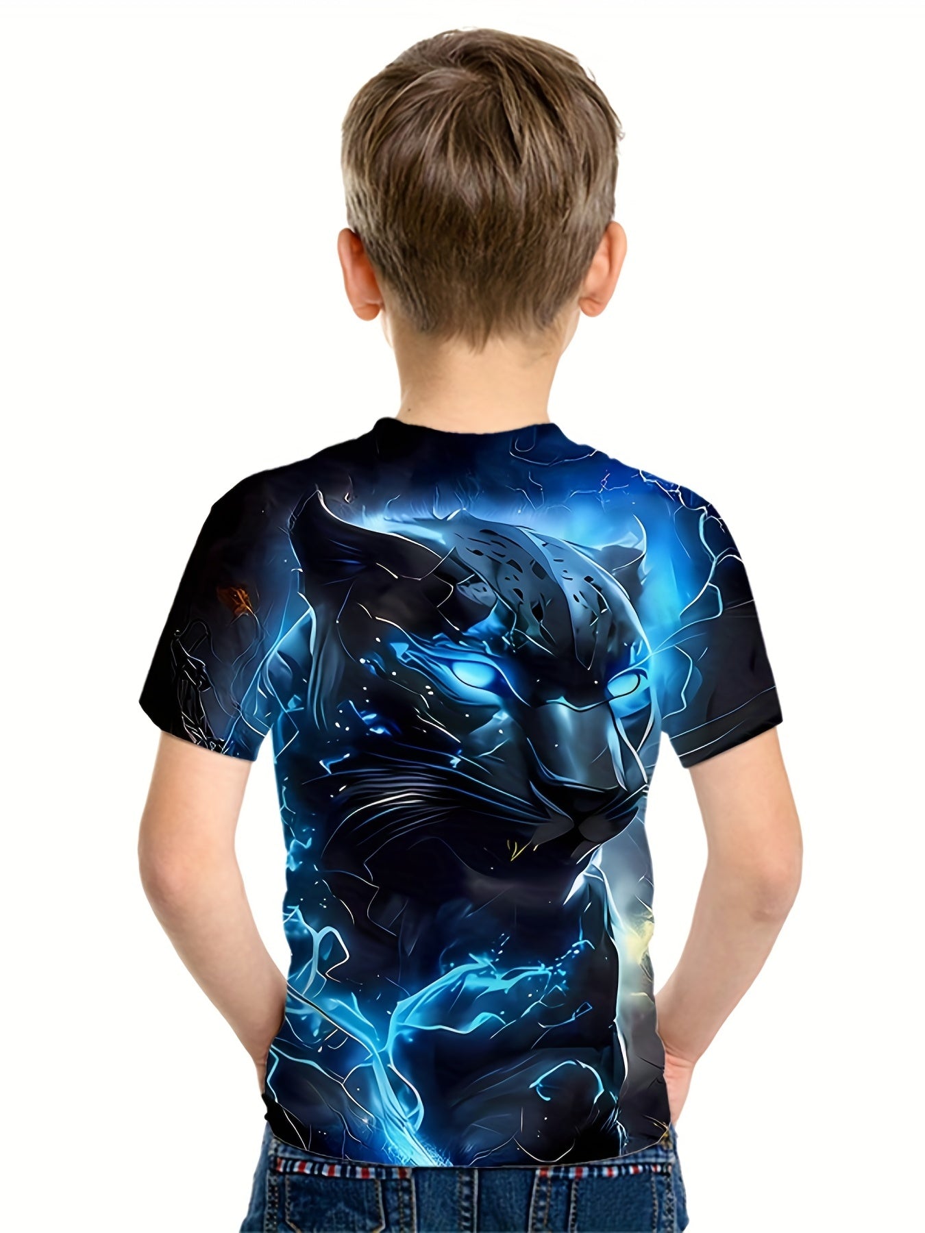 Boys' 3D Animal Graphic T Shirt Active Summer Fun