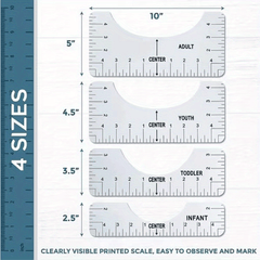 Tshirt Ruler Guide For Vinyl Alignment HTV Sublimation Heat Press Tool