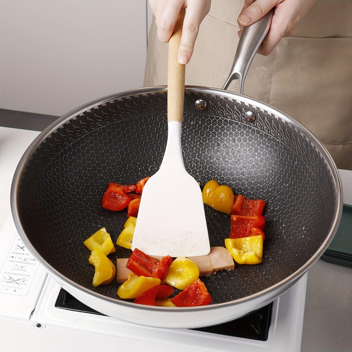 Non Stick Cast Iron Skillet with Glass Lid for Gas Stove and Induction Cooker