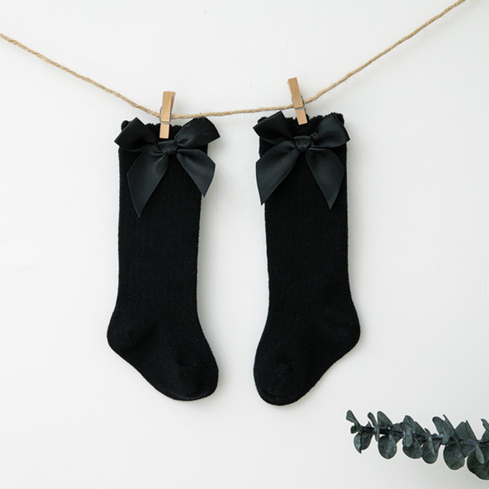 Girls Bow Knit Socks for Autumn & Winter