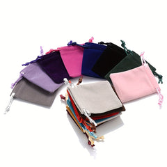 10Pcs Velvet Drawstring Pouches 5x7 7x9cm Jewelry Gift Bags