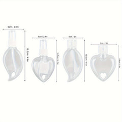 4pcs 50ml Leakproof Travel Bottles Keychain Portable Transparent Plastic Empty