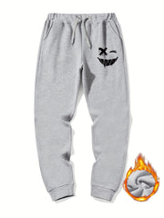 Grinning Face Pattern Casual Sweatpants For Men