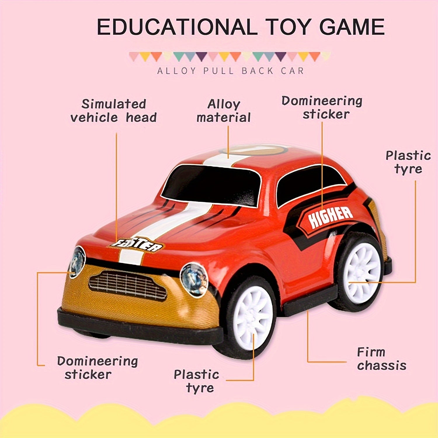 15pcs Pull Back Cars For Kids Mini Vehicles Toy Bulk Party Favor Race Cars Toys