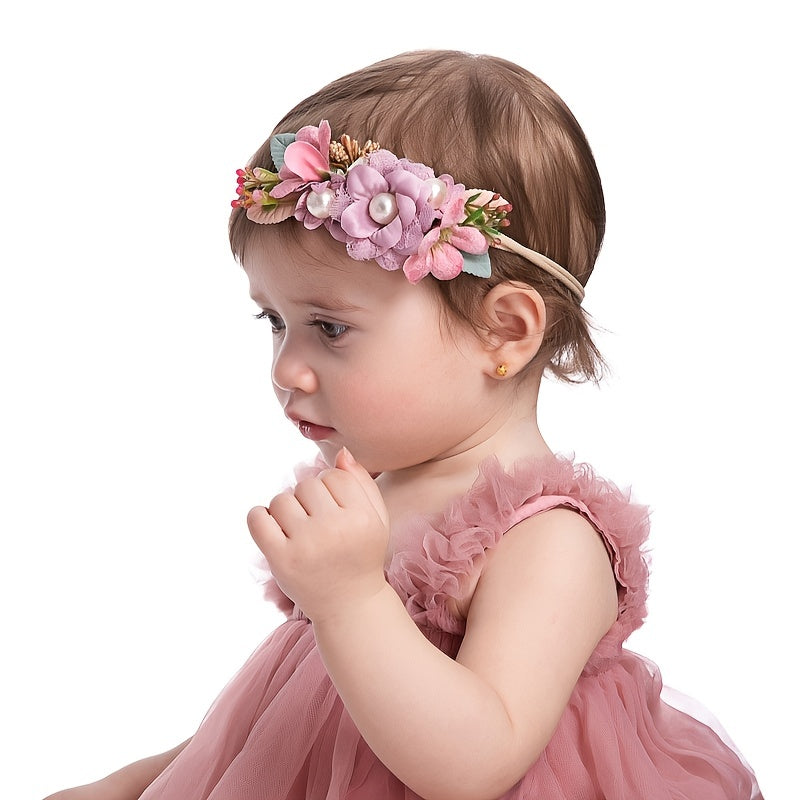Lace Fabric Flower Children's Nylon Headband Gift For Kids