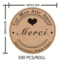 500 Explosion-proof Cowhide Thank You Sealing Stickers