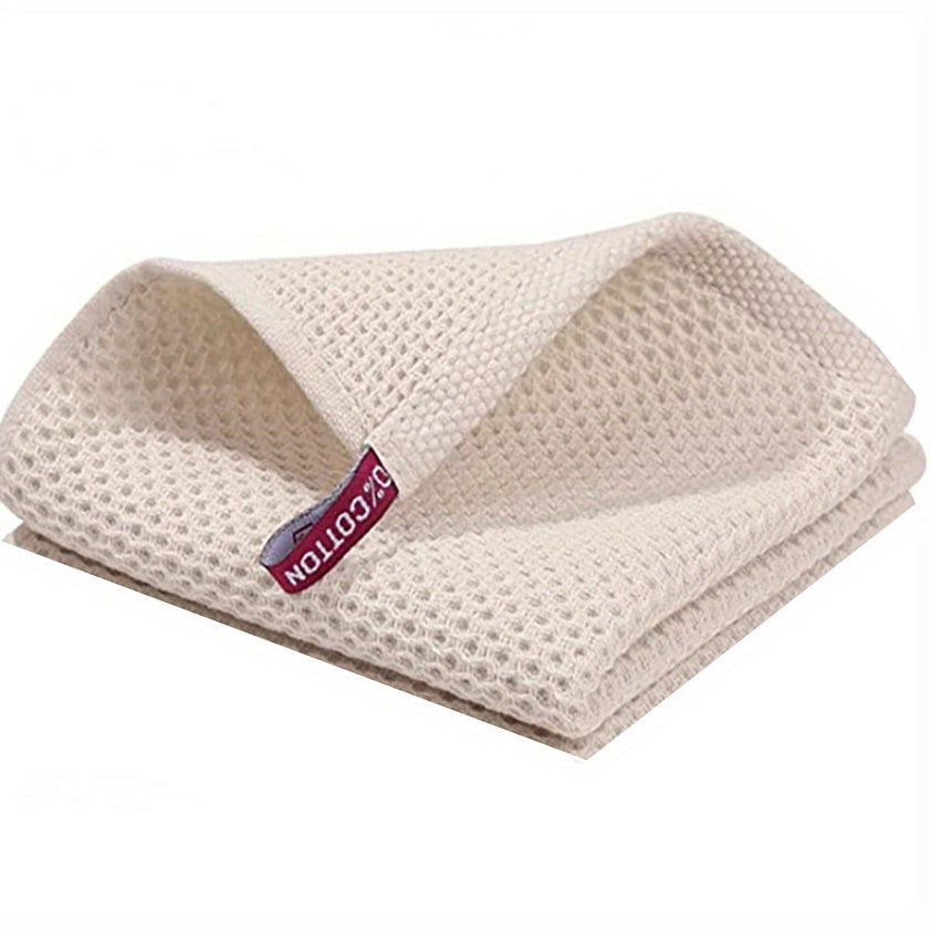 Ultra Soft Waffle Woven Dish Cloths Absorbent Quick Drying Kitchen Supplies