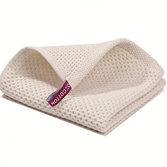 Ultra Soft Waffle Woven Dish Cloths Absorbent Quick Drying Kitchen Supplies