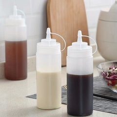 2pcs 8oz Squeeze Bottles with Cap Lids for Sauces & Crafts