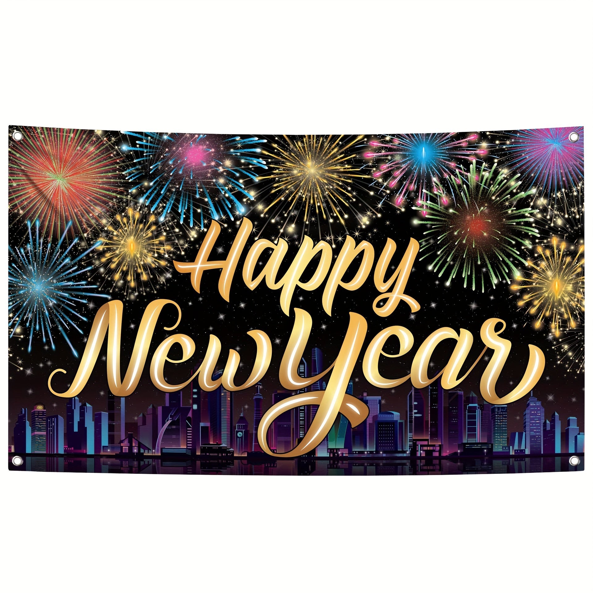 1pc Happy New Year Banner Large Party Wall Hanging Decoration