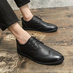Men's Wingtip Derby Brogue Shoes Lace up Formal Dress Office Business