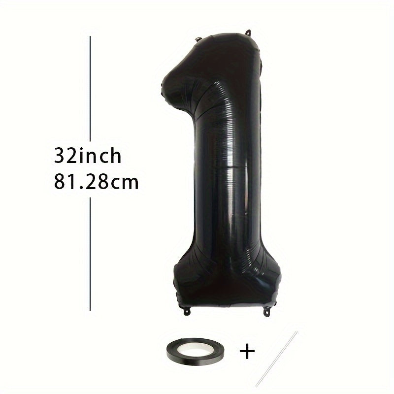 1pc 81 28 Cm Large Aluminum Foil Number Balloons