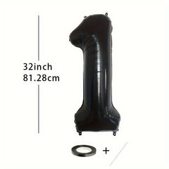 1pc 81 28 Cm Large Aluminum Foil Number Balloons