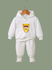 Cartoon Boy Print 2pcs Girls Outfits For Sports Spring Fall Outdoor Gift