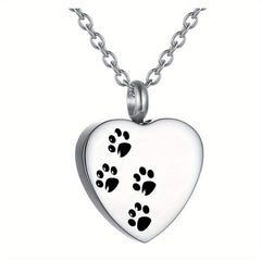 Pet Memorial Necklace Heart Pendant Cremation Urn Jewelry for Ashes