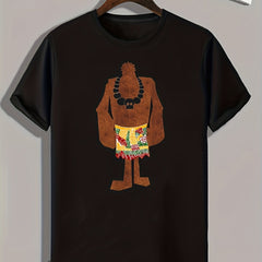 Tribe Style Pattern Print Men's Comfy Sports T shirt