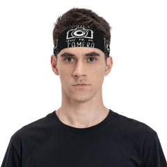 Unisex Sports Headband with Camera Sweat Wicking Stretchy & Breathable Polyester