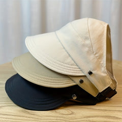 Casual Visor Hat Solid UV Protection Lightweight Sun Hat Wide Brim