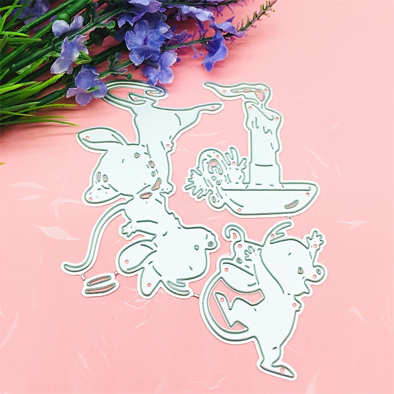 DIY Scrapbook Mouse Celebration Card Making Metal Die Cutting Mold