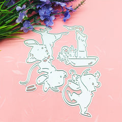 DIY Scrapbook Mouse Celebration Card Making Metal Die Cutting Mold