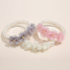 3pcs Artificial Flower Elastic Headband Hair Accessories for Baby Girls