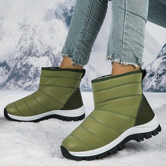 Non Slip Medium Tube Snow Boots Thickened Velvet Warm Shoes