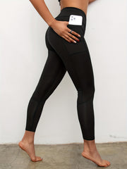 High Stretch Sports Leggings With Pocket Yoga Running Pants