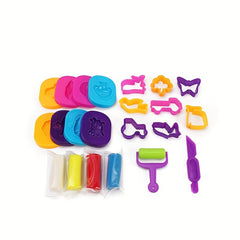 Kids Art Dough Colored Clay Toys Plasticine Mold Tools Pressing Gift