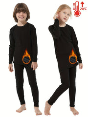 Kids Thermal Underwear Set Ski Boys Girls Fleece