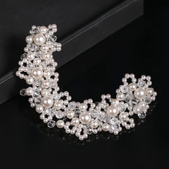 Faux Pearl Beads Headband Bridal Head Piece Wedding Hair Accessories