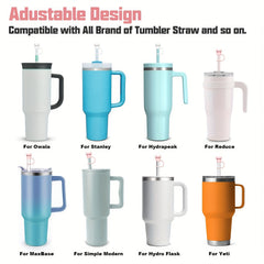 6pcs 6 10mm Silicone Straw Cap Dustproof Beverage Straw Tip Cover