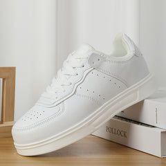 Breathable Faux Leather Flat Skate Shoes