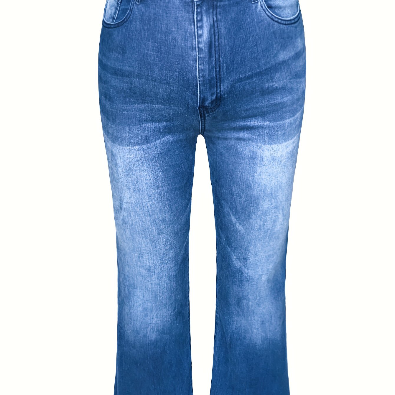 Flared Leg High Rise Stretch Jeans for Plus Size Women