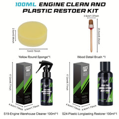 HGKJ Engine Clean & Plastic Restorer Kit 50 100ml EngineBay Cleaner