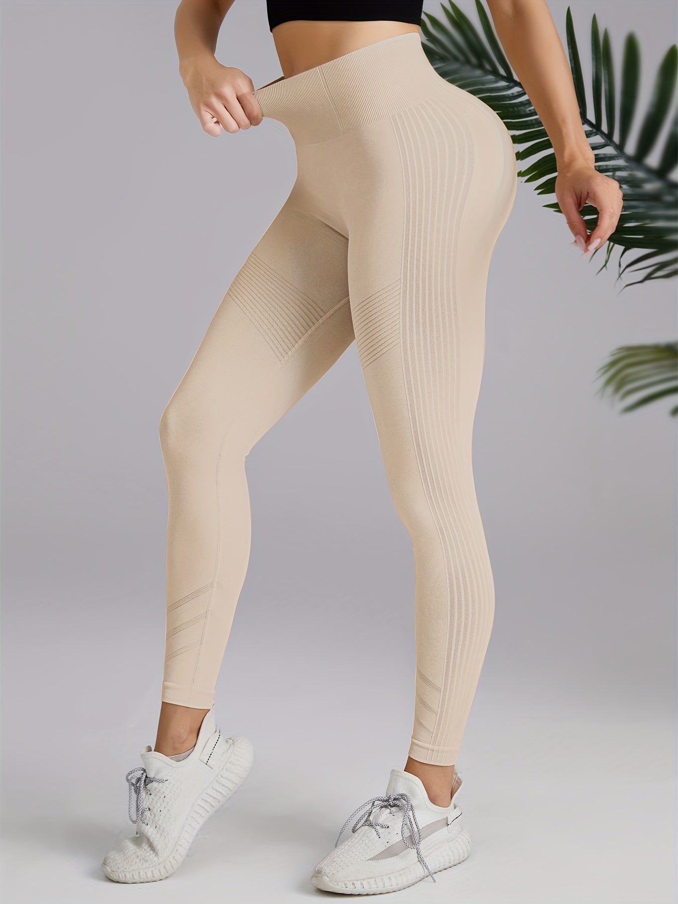 3pcs Tummy Control Fitness Pants High Waist Yoga Hip Lifting Leggings
