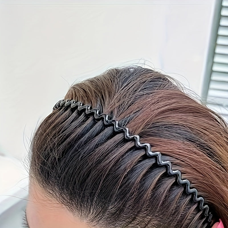4pcs Water Wave Headbands Set Hair Hoops for Face Washing & Makeup - 2 Colors