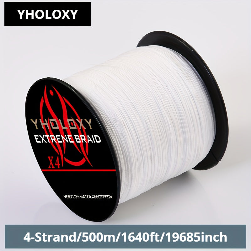 500m 546yds 4 strand Braided Fishing Line 6LB 100LB Load Bearing PE Main Line