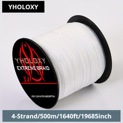500m 546yds 4 strand Braided Fishing Line 6LB 100LB Load Bearing PE Main Line