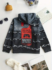 Gamepad & Chain 3D Print Boys Hoodie