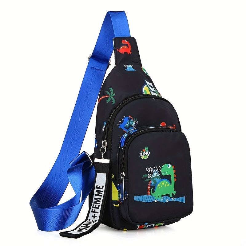 Dinosaur Pattern Kids Chest Bag Coin Purse Crossbody Bag