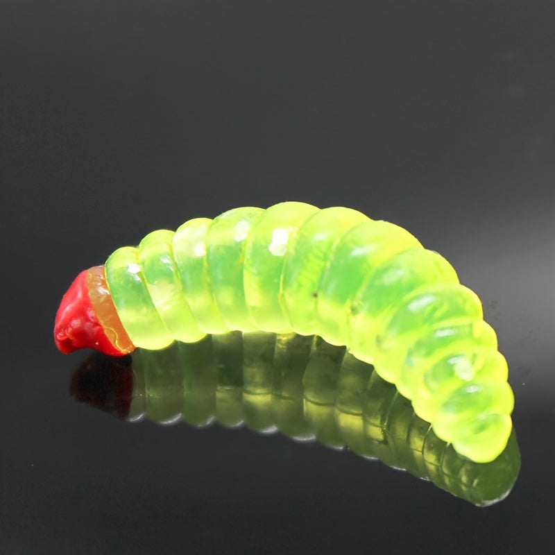 50pcs Soft Worm Fishing Bait Kit Bass Lures Freshwater Accessories