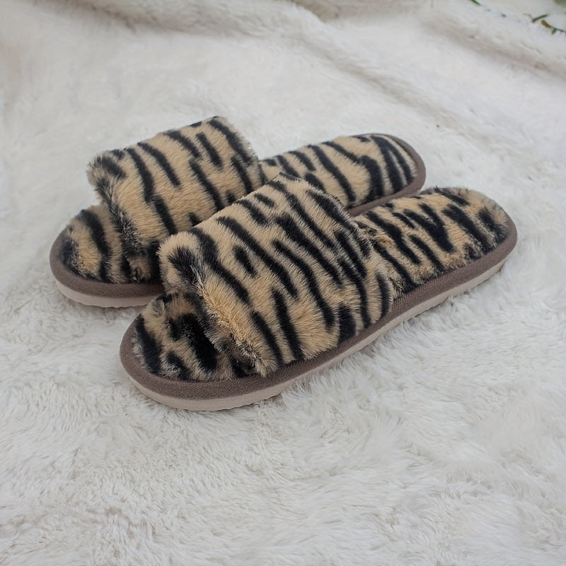 Women's Lightweight Flat Slippers Plush Indoor Shoes