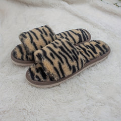 Women's Lightweight Flat Slippers Plush Indoor Shoes