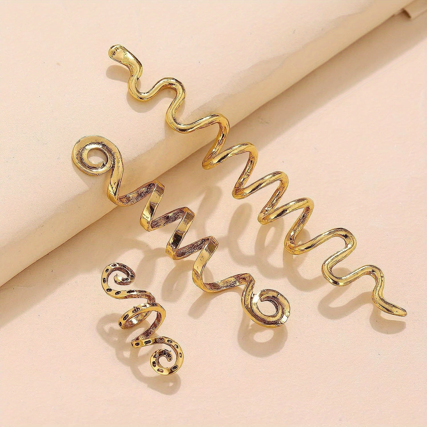3pcs Golden Braid Snake Hair Accessories Girls Dress Up Props