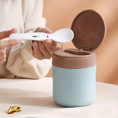 Insulated Food Box Spoon Stainless Leak-proof Portable Bowls