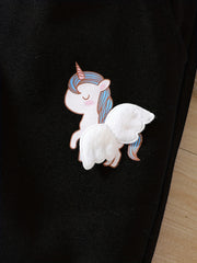 Cartoon Unicorn Print Boys Active Sweatpants Quick drying Jogger Sports Pants