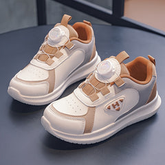 Kid's Rotating Buckle Sneakers Non Slip Soft Sole Shoes