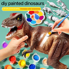 6pcs Dinosaur Coloring Set for Boys and Girls - 3D Animal Painting Toys