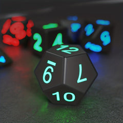 7Pcs LED Dice USB Rechargeable Role Playing Dice