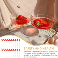 100 Pcs Christmas Cocktail Picks Appetizer Decorative Toothpicks